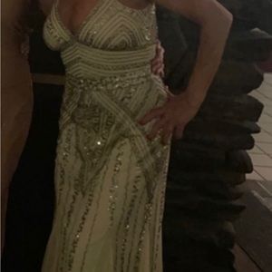 Marina champagne size 8 dress